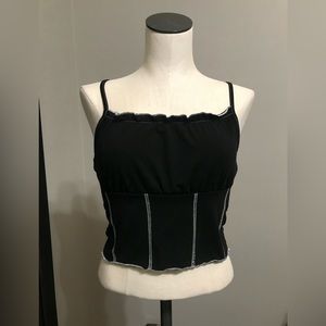 Black cami crop top